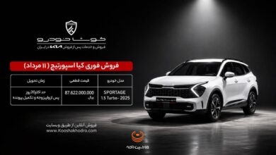 کیا اسپورتیج 2025 در شرایط فروش فوری کوشا خودرو با قیمت قطعی و تحویل 20 روزه